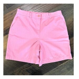 Jones New York Signature Pink Cotton Twill Shorts Womens Size 10 Preppy Casual